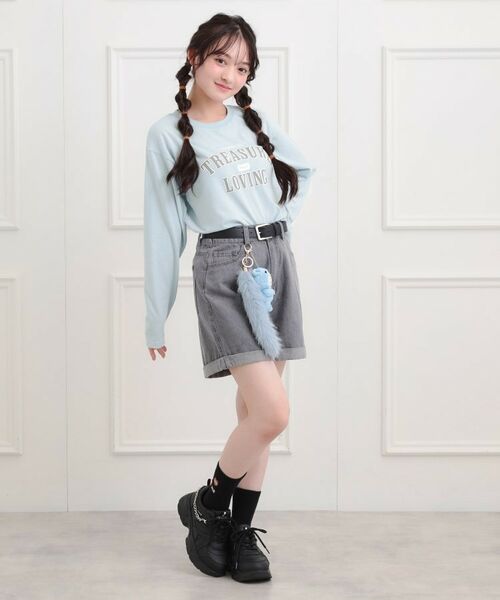 PINK-latte / ピンク ラテ Tシャツ | 【プチプラ】カレッジロンT | 詳細12