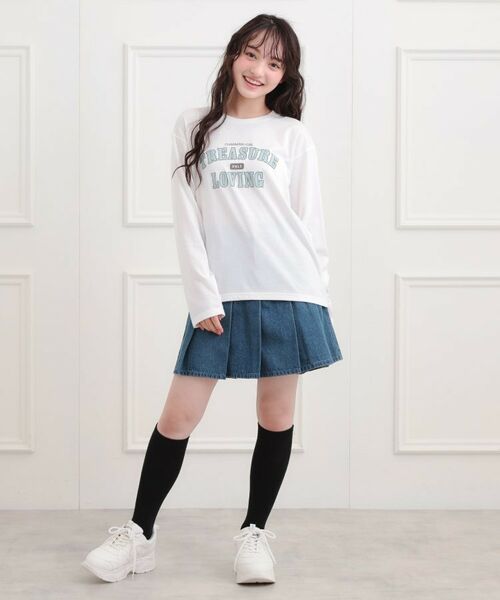 PINK-latte / ピンク ラテ Tシャツ | 【プチプラ】カレッジロンT | 詳細7