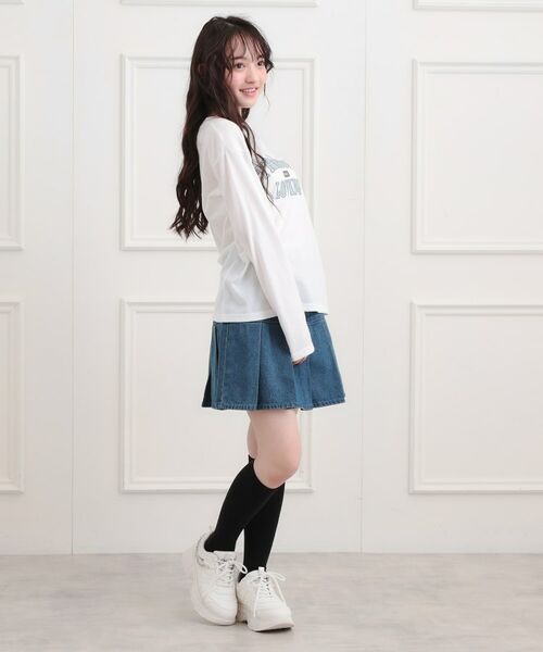 PINK-latte / ピンク ラテ Tシャツ | 【プチプラ】カレッジロンT | 詳細8