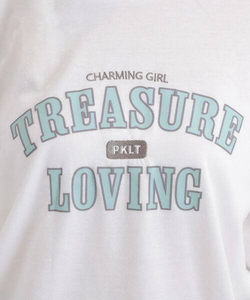 PINK-latte / ピンク ラテ Tシャツ | 【プチプラ】カレッジロンT | 詳細9