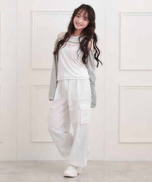 PINK-latte / ピンク ラテ カットソー | レイヤード風肩あきロンT | 詳細11