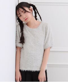 PINK-latte / ピンク ラテ ニット・セーター | ふわふわパフスリーブ半袖トップス