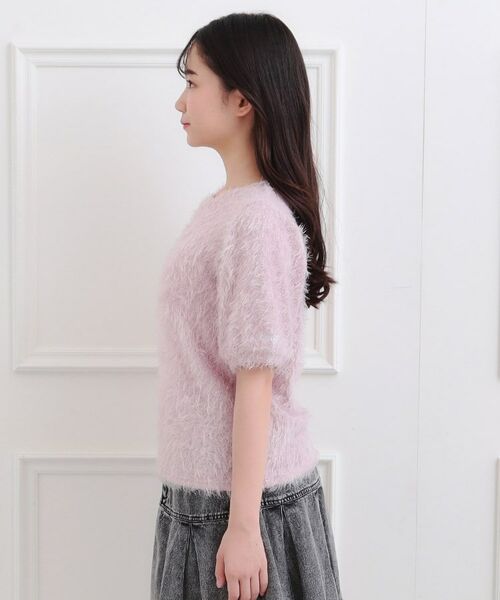 PINK-latte / ピンク ラテ ニット・セーター | ふわふわパフスリーブ半袖トップス | 詳細2