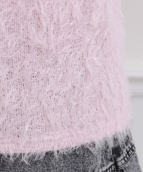 PINK-latte / ピンク ラテ ニット・セーター | ふわふわパフスリーブ半袖トップス | 詳細6