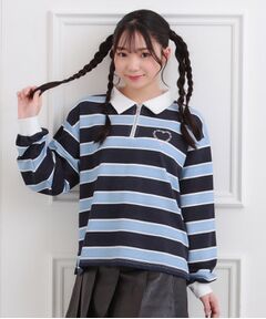 PINK-latte / ピンク ラテ ポロシャツ | 衿付きビッグラガーシャツ