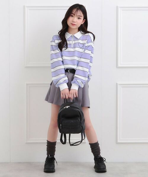 PINK-latte / ピンク ラテ ポロシャツ | 衿付きビッグラガーシャツ | 詳細12