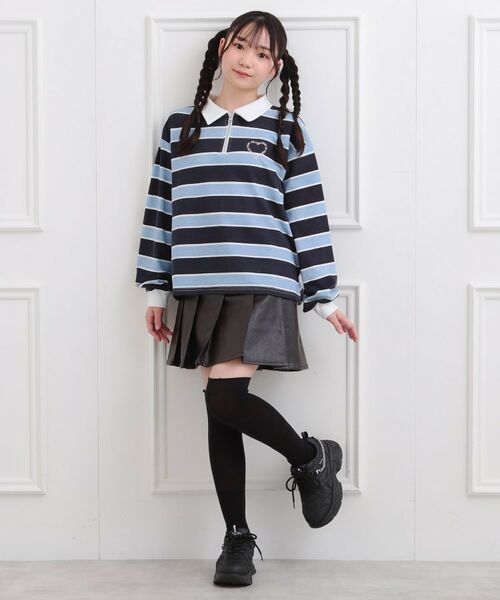 PINK-latte / ピンク ラテ ポロシャツ | 衿付きビッグラガーシャツ | 詳細16