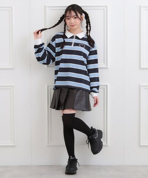 PINK-latte / ピンク ラテ ポロシャツ | 衿付きビッグラガーシャツ | 詳細17