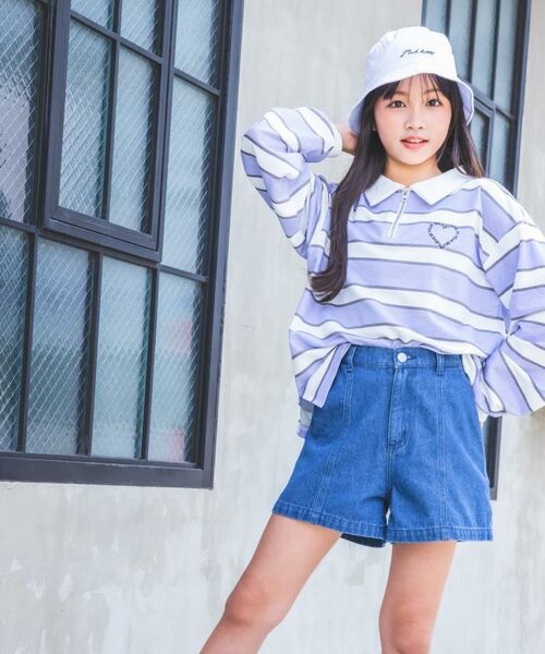 PINK-latte / ピンク ラテ ポロシャツ | 衿付きビッグラガーシャツ | 詳細19