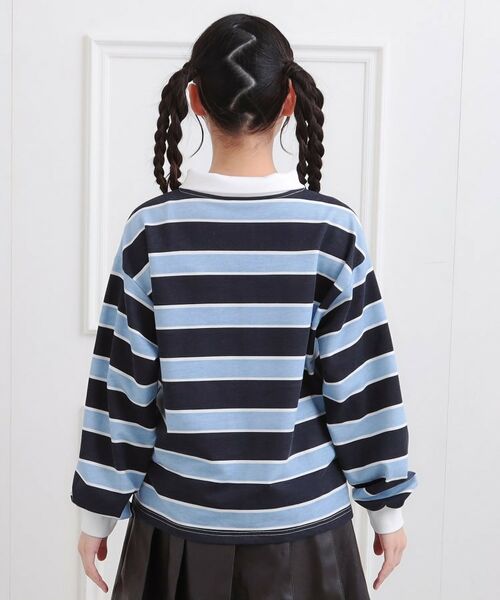 PINK-latte / ピンク ラテ ポロシャツ | 衿付きビッグラガーシャツ | 詳細3