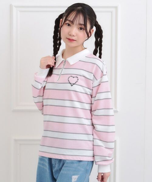 PINK-latte / ピンク ラテ ポロシャツ | 衿付きビッグラガーシャツ | 詳細7