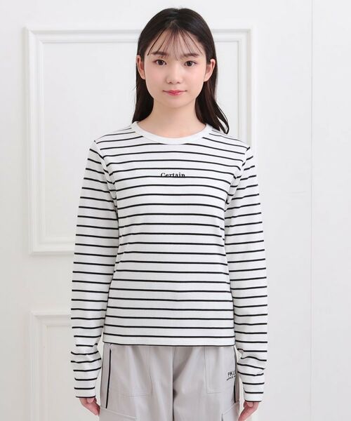 PINK-latte / ピンク ラテ カットソー | シンプルテレコプルオーバー | 詳細1