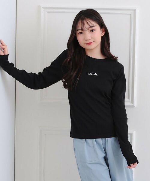 PINK-latte / ピンク ラテ カットソー | シンプルテレコプルオーバー | 詳細11