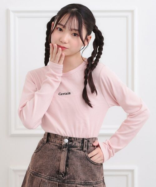 PINK-latte / ピンク ラテ カットソー | シンプルテレコプルオーバー | 詳細15