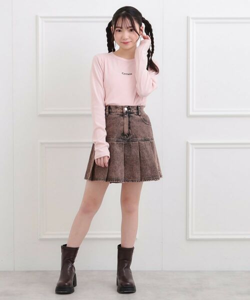 PINK-latte / ピンク ラテ カットソー | シンプルテレコプルオーバー | 詳細16