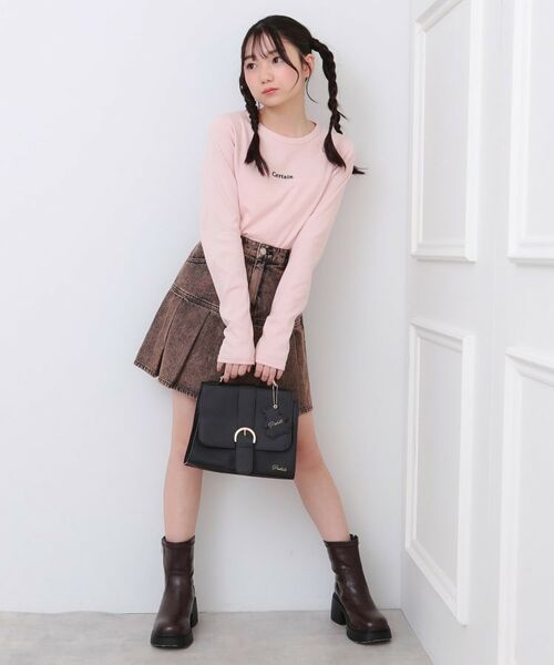 PINK-latte / ピンク ラテ カットソー | シンプルテレコプルオーバー | 詳細17