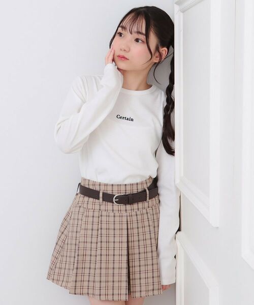 PINK-latte / ピンク ラテ カットソー | シンプルテレコプルオーバー | 詳細7