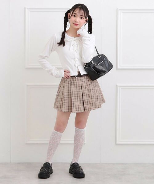 PINK-latte / ピンク ラテ カットソー | レースアップテレコプルオーバー | 詳細11