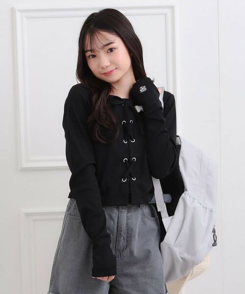 PINK-latte / ピンク ラテ カットソー | レースアップテレコプルオーバー | 詳細13