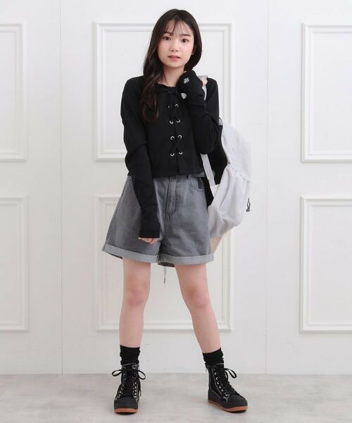 PINK-latte / ピンク ラテ カットソー | レースアップテレコプルオーバー | 詳細15