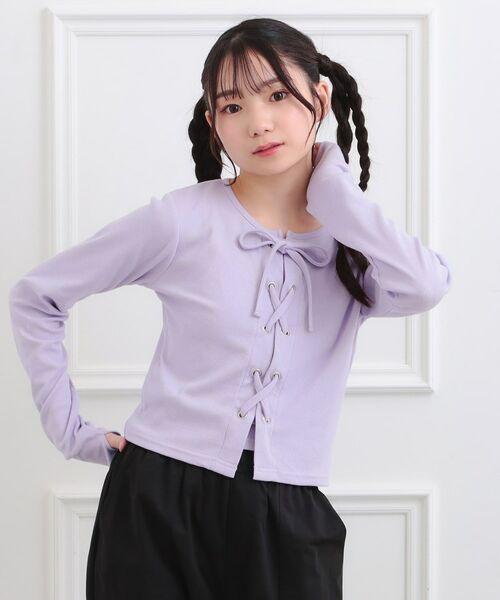 PINK-latte / ピンク ラテ カットソー | レースアップテレコプルオーバー | 詳細17