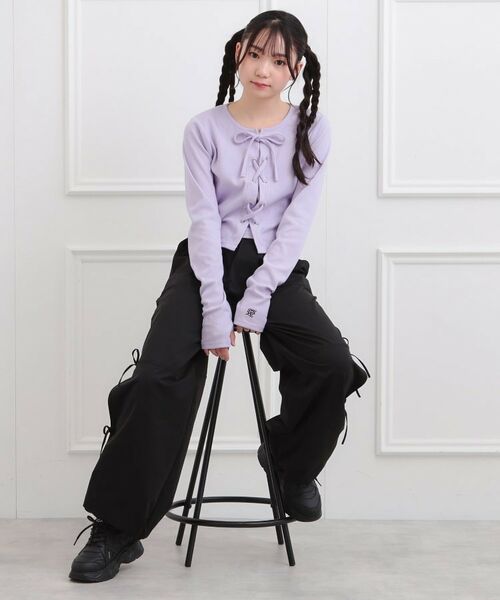 PINK-latte / ピンク ラテ カットソー | レースアップテレコプルオーバー | 詳細18