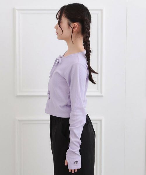 PINK-latte / ピンク ラテ カットソー | レースアップテレコプルオーバー | 詳細2