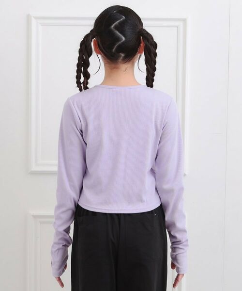 PINK-latte / ピンク ラテ カットソー | レースアップテレコプルオーバー | 詳細3