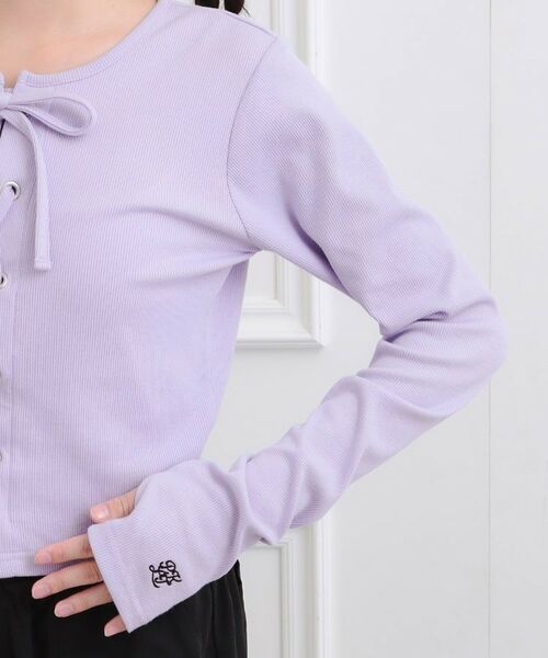 PINK-latte / ピンク ラテ カットソー | レースアップテレコプルオーバー | 詳細5