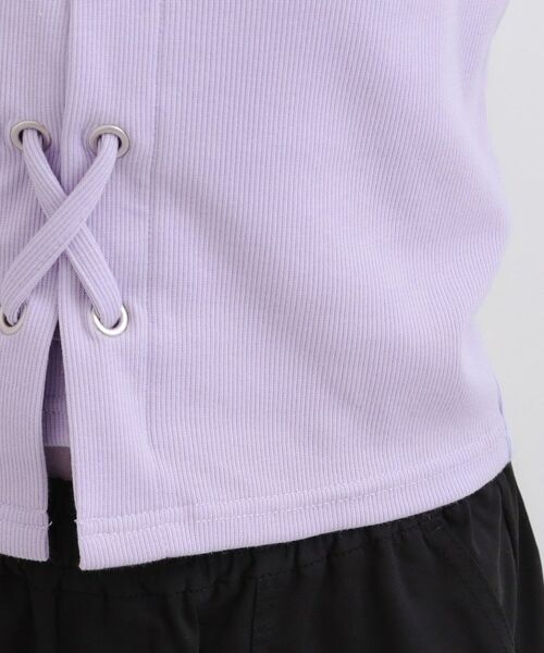 PINK-latte / ピンク ラテ カットソー | レースアップテレコプルオーバー | 詳細7