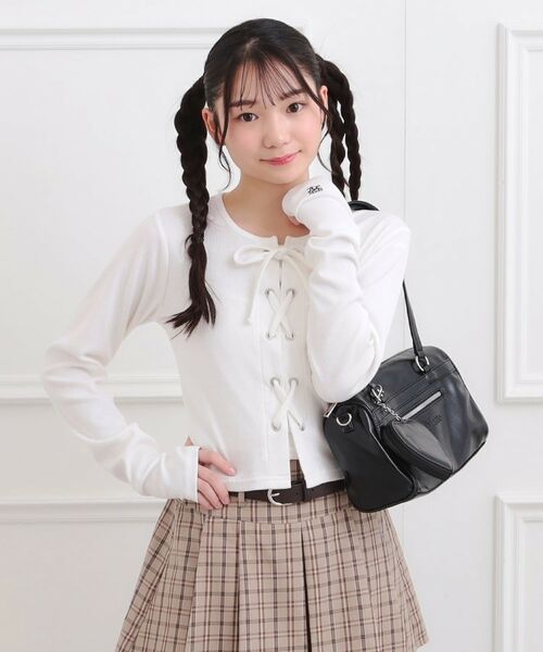 PINK-latte / ピンク ラテ カットソー | レースアップテレコプルオーバー | 詳細9