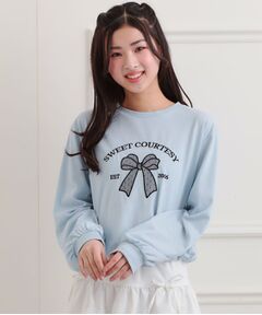 PINK-latte / ピンク ラテ カットソー | 裾ドロストチュールプルオーバー