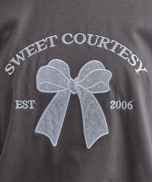 PINK-latte / ピンク ラテ カットソー | 裾ドロストチュールプルオーバー | 詳細15