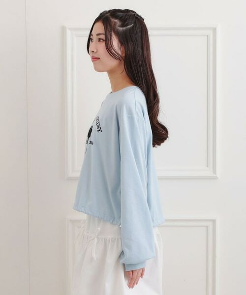 PINK-latte / ピンク ラテ カットソー | 裾ドロストチュールプルオーバー | 詳細2