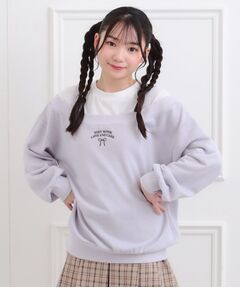 PINK-latte / ピンク ラテ カットソー | ラメ裏毛オフショル風プルオーバー