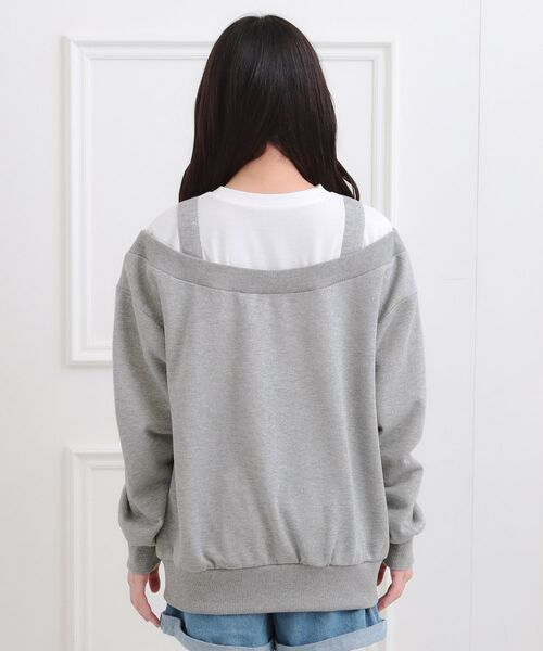 PINK-latte / ピンク ラテ カットソー | ラメ裏毛オフショル風プルオーバー | 詳細3