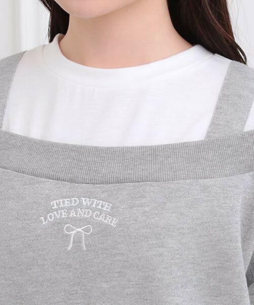 PINK-latte / ピンク ラテ カットソー | ラメ裏毛オフショル風プルオーバー | 詳細4