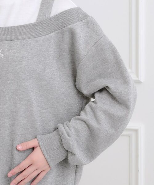 PINK-latte / ピンク ラテ カットソー | ラメ裏毛オフショル風プルオーバー | 詳細5