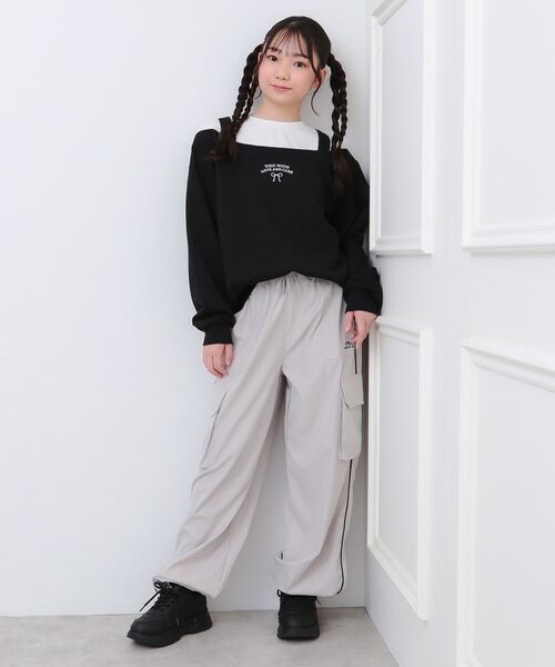 PINK-latte / ピンク ラテ カットソー | ラメ裏毛オフショル風プルオーバー | 詳細7