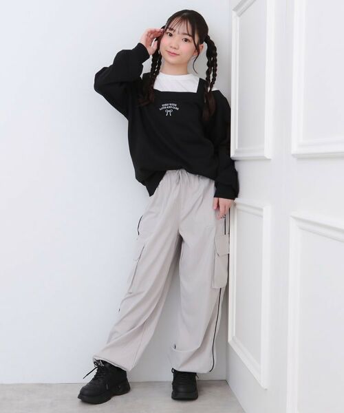 PINK-latte / ピンク ラテ カットソー | ラメ裏毛オフショル風プルオーバー | 詳細8