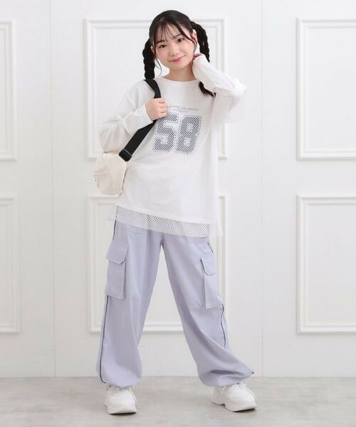 PINK-latte / ピンク ラテ カットソー | メッシュレイヤード風ロングT | 詳細10