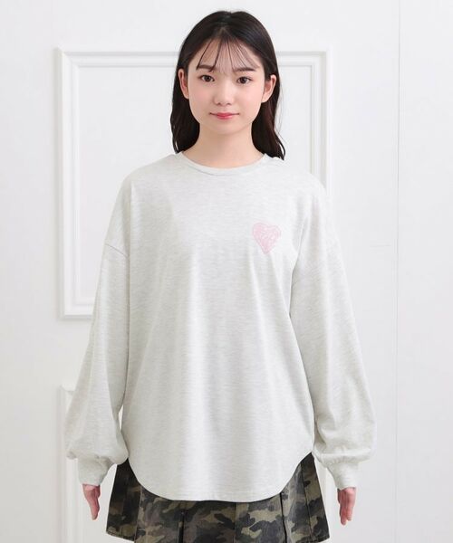 PINK-latte / ピンク ラテ Tシャツ | メルトハートビッグチュニックロンT | 詳細1