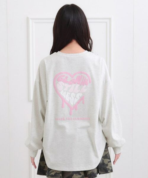 PINK-latte / ピンク ラテ Tシャツ | メルトハートビッグチュニックロンT | 詳細3