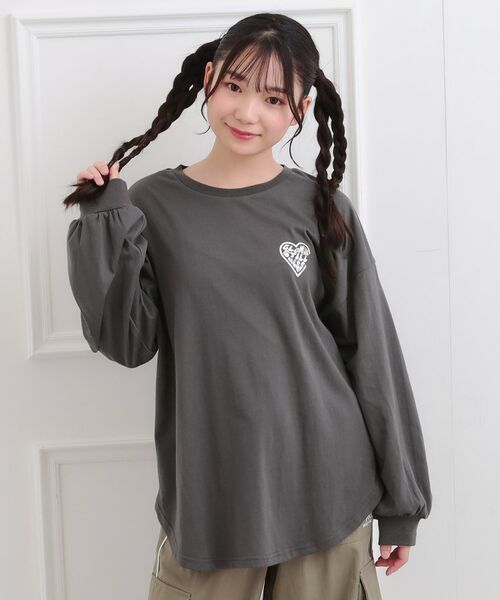 PINK-latte / ピンク ラテ Tシャツ | メルトハートビッグチュニックロンT | 詳細8