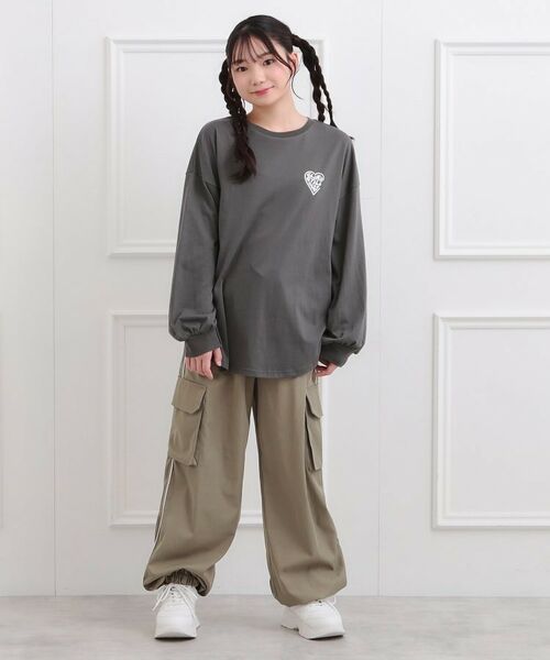 PINK-latte / ピンク ラテ Tシャツ | メルトハートビッグチュニックロンT | 詳細9