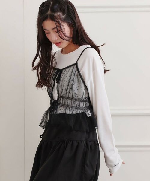 PINK-latte / ピンク ラテ その他トップス | ドットチュールキャミ＋ロンTセット | 詳細15