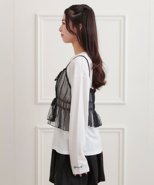 PINK-latte / ピンク ラテ その他トップス | ドットチュールキャミ＋ロンTセット | 詳細2