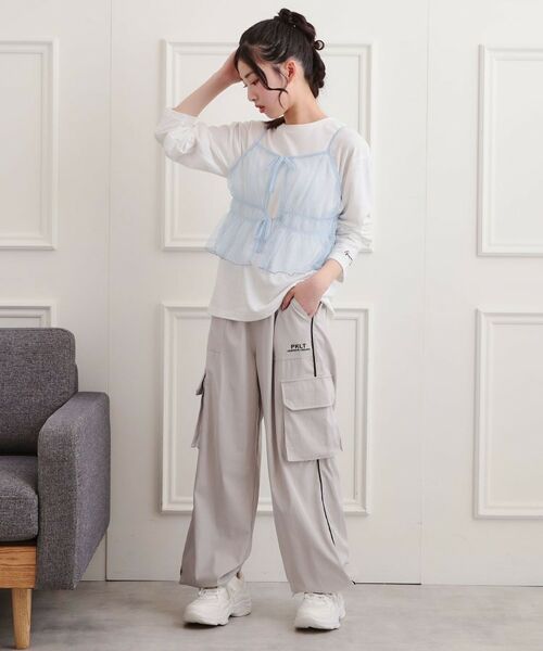 PINK-latte / ピンク ラテ その他トップス | ドットチュールキャミ＋ロンTセット | 詳細20