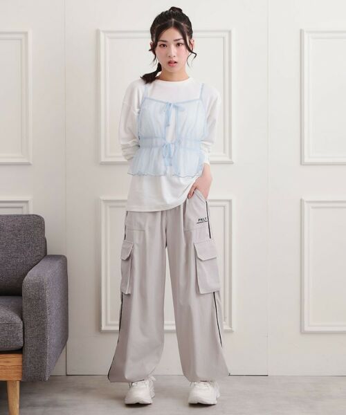 PINK-latte / ピンク ラテ その他トップス | ドットチュールキャミ＋ロンTセット | 詳細21