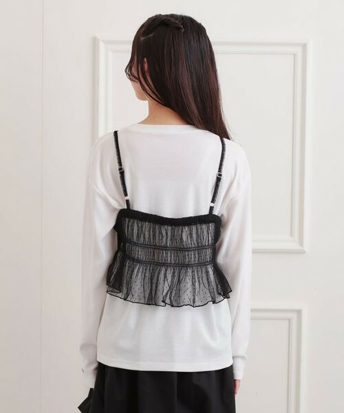 PINK-latte / ピンク ラテ その他トップス | ドットチュールキャミ＋ロンTセット | 詳細3